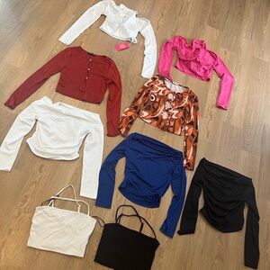 Shein Long sleeve crop top bundle